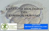 Estatuto biológico del embrión humano