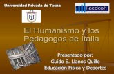 El Humanismo Y Los Pedagogos De Italia
