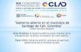 Gobierno abierto en Santiago de Cali - Panel Congreso CLAD - 2014
