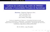 Charla: Cadenas confianza con DNSSEC aplicadas a Comunidades Virtuales de Aprendizaje