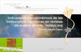 Los indicadores cienciométricos de las instituciones mexicanas en revistas de acceso abierto Redalyc