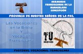 Pastoral Vocacional Franciscana (HFIC):  LA VOCACIÓN COMO SERVICIO