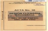 Acta n° 36 del 23 enero-1992