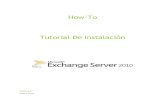 Proceso de instalación de Microsoft Exchange 2010