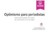 Presentación de 'Optimismo para periodistas' en la Universidad Ramon Lllull