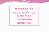 Métodos de separación de sistemas materiales sencillos