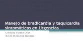 Manejo de bradicardia y taquicardia sintomáticas en Urgencias (agosto 2013)
