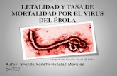 Letalidad y tasa de mortalidad por el virus