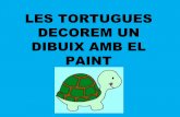 Les tortugues decorem un dibuix amb el paint