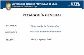UTPL-PEDAGOGÍA GENERAL-II BIMESTRE-(abril agosto 2012)