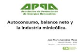 José María González Moya ·  Autoconsumo, balance neto y la industria minieólica