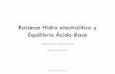 Balance hidro electrolítico y equilibrio ácido base