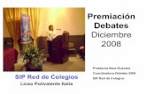 Premiación debates 2008 Sip Red De Colegios