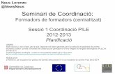 Seminari de coordinació 1 -PILE (Planificació)