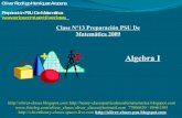 PresentacióN N°13 Psu De MatemáTica   Algebra I