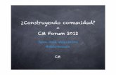 Keynote CMForum 2012