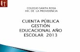 Cuenta publica 2013 - Colegio Santa Rosa