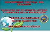 Ecologia , sucesion ecologica yadira quisaguano