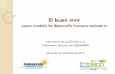 VI Encuentro RENAFIPSE - El Buen Vivir como  modelo de desarrollo societario