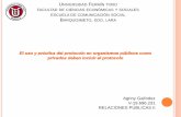 Uso y práctica del protocolo en organismos públicos como privados