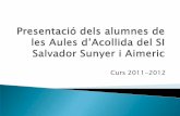 Presentacio AA SI Salvador Sunyer de Salt