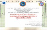 CARDIOVERSION ELECRICA Y DESFIBRILACION, PROCEDIMIENTOS EN EMERGENCIA.