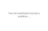 Test De Habilidad Mental Y Auditiva