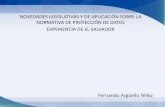 Novedades Legislativas y de Aplicación sobre la Normativa de Protección de Datos. Experiencia de El Salvador / Fernando Argüello Téllez