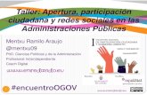 Apertura, participación ciudadana y redes sociales #encuentroOGOV