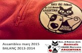 ACAAD Maresme - Balanç 2013-2014