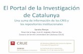 El Portal de la Investigación de Catalunya, una suma de información de los CRIS y los repositorios institucionales