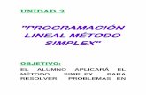 PROGRAMACION LINEAL "METODO SIMPLEX"