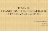 Tema 10. Franquisme i Segona Restauració a Espanya (des del 1939).