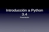 Introducción a Python 3.4 (Presentación)