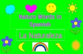 Nature words in spanish