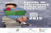 AGENDA CULTURAL de ABRIL a MAYO de 2015 de la Casa de Cultura del Valle de Aranguren castellano