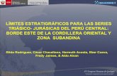 Límites estratigráficos para las series triásico- jurásicas del Perú central: borde este de la cordillera oriental y zona subandina