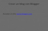 Pasos para crear un blog con blogger