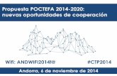 Resumen de la propuesta POCTEFA 2014-2020. Nuevas Oportunidades de Cooperación