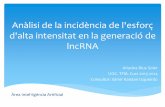 Análisis de la incidencia del esfuerzo de alta intensidad en la generación de lncRNA. Área Inteligencia Artificial