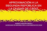 Aproximación a la segunda república en Cádiz ciudad