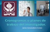 Cronogramas o planes de impelmentacion de proyectos, Javier Armendariz Cortez y la Universidad Americana del Noreste