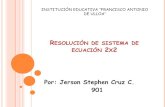Resolución de sistema de ecuación 2x2