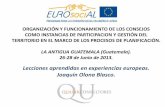 Lecciones aprendidas en experiencias europeas - Encuentro para un Intercambio de Experiencias: Honduras, Costa Rica y Guatemala sobre organización y funcionamiento de los Consejos