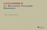 Lecciones de Derecho Romano Privado   -Juan Carlos Martin
