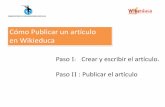 GuíA Para Publicar ArtíCulos En Wikieduca