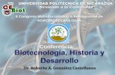 Biotecnologia - historia y desarrollo: situación actual en Nicaragua