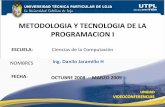 METODOLOGIA Y TECNOLOGIA DE LA PROGRAMACION I