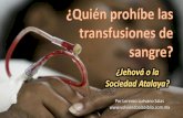 La sangre  y Los Testigos de Jehova