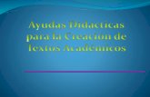 Ayudas didácticas para la escritura de textos en español